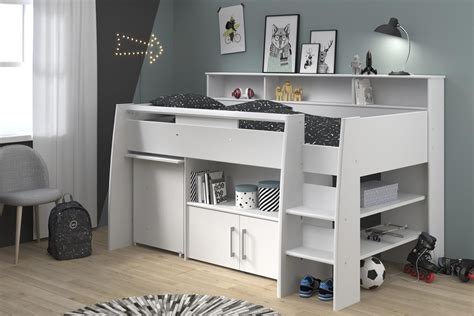 This leaves space underneath the bed which can be utilized for practical purposes. Parisot Swan White Mid Sleeper