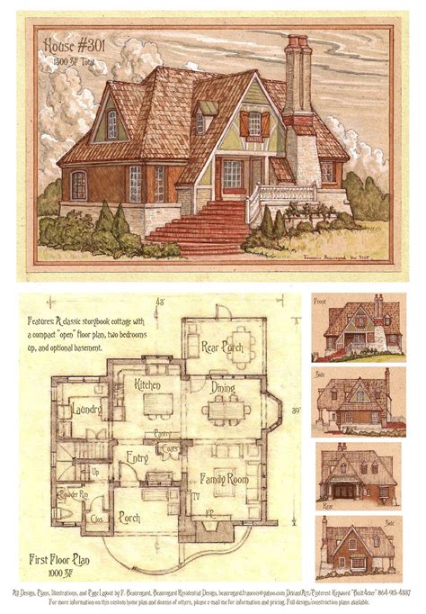 Storybook Cottage House Plans Decorating A Small Bathroom
