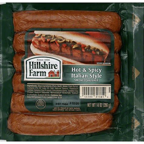 Hillshire Farm Hot Spicy Italian Style Smoked Sausage Links