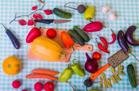 Assortment Of Fresh Fruits And Vegetables Stock Photo