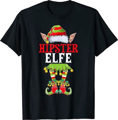 Hipster Elfe Familien Outfit Weihnachten Partnerlook Elfen T Shirt Amazon De Bekleidung