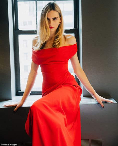 Transgender Model Andreja Pejic Stuns In Sweeping Flame Red Gown At The Fragrance Foundation