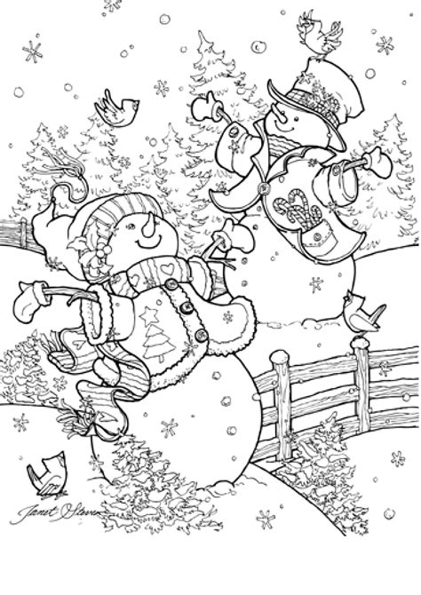 Winter Scenes Coloring Pages Printable Sketch Coloring Page