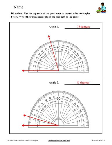 Measuring Angles Using A Protractor Worksheet