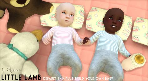 My Sims 4 Blog Little Lamb Default Skin And Build Your Own Baby Set By