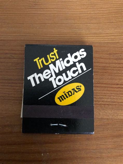 Vintage Midas Trust The Midas Touch Matchbook Unstruck Ebay