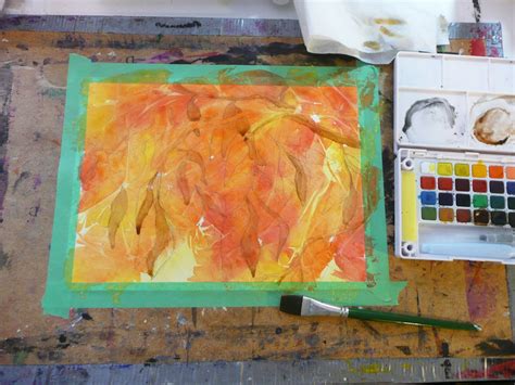 That Artist Woman How To Paint Abstract Autumn Leaves