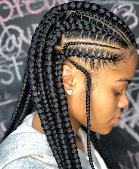 You must try this look once in a while. Beautiful cornrow work #Braids | Cornrows braids for black ...
