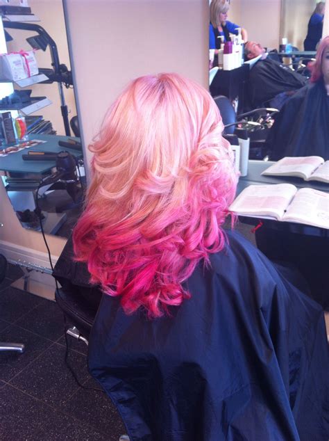 Hot Pink Dip Dye New Matrix Matrix Color Blonde Underneath Pink Dip