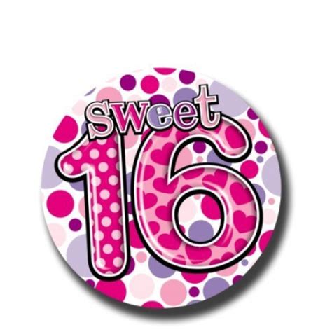 Purple Sweet 16th Birthday Badge