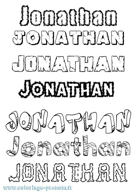 Coloriage Du Prénom Jonathan à Imprimer Ou Télécharger Facilement