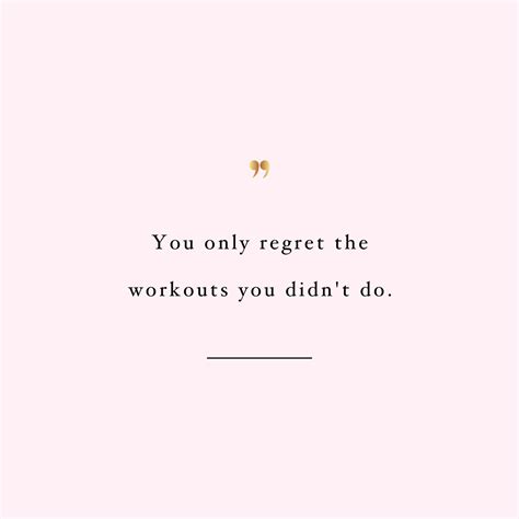 No Regrets Inspirational Workout Quote