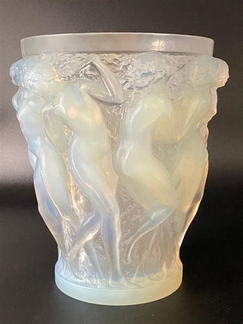 A René Lalique Opalescent Glass Bacchantes Vase For Sale At 1stdibs