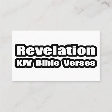 Revelation Kjv Bible Verses Business Card Zazzle