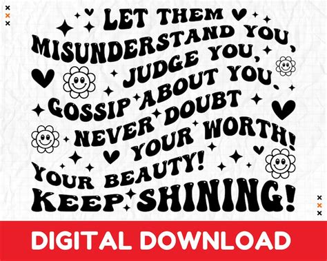 Let Them Misunderstand You Svg Let Them Svg Inspirational Etsy