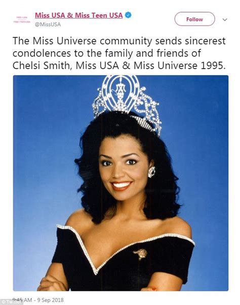 Chelsi Smith Who Won Miss Usa And Miss Universe In 1995 Dies Age 45 Big World News