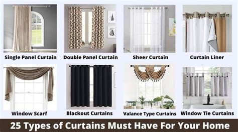 25 Types Of Curtains Must Have For Your Home Curtain Style Types Of