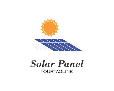 Solar Panel Logo Vector Icon Stock Vector Illustration Of House