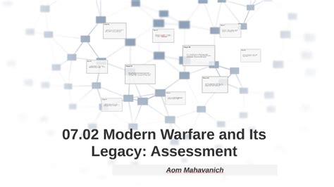 Modern Warfare And Its Legacy Assessment By Aom Mahavanich On