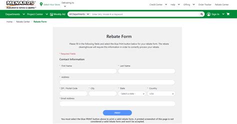Where Do You Mail Menards Rebate Form Menards Rebate Form 2023