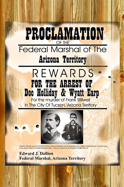 12 X 18 Poster Wanted Doc Holliday And Wyatt Earp For The Murder Of