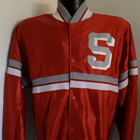 Athlete Jackets And Coats Vintage Men Red Speedline Athletic Jacket
