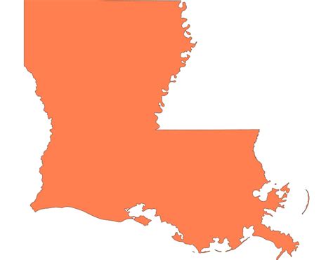 Louisiana State Outline Svg And Png Download