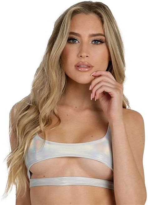 iheartraves women s underboob crop top cropped cut out rave tops for festival