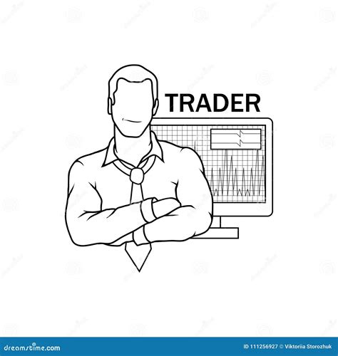 Vector Illustration Trader Icon Trader Stock Vector Illustration Of