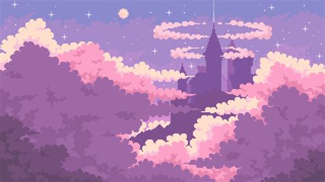 Pixilart Magic Castle In 2022 Cool Pixel Art Pink Wallpaper