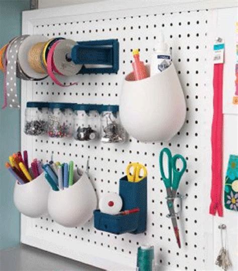 This 6ft x 4ft pegboard is now a haven for storing this hometalker's essential crafting tools. DIY: Pegboard Organization + Display | In Honor Of Design