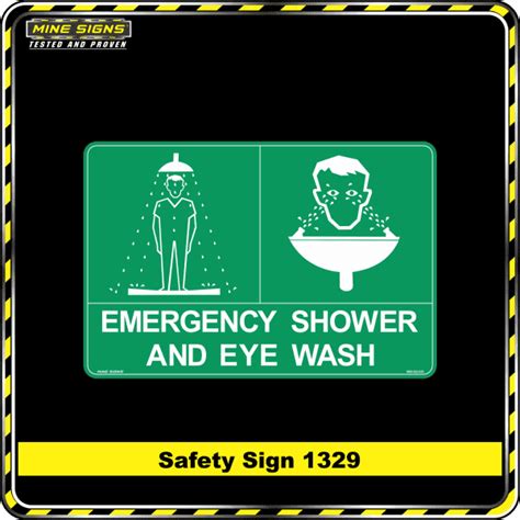 Emergency Shower And Eye Wash Safety Sign 1329 Mine Signs