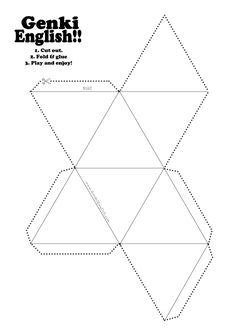 printable  sided dice template   game pinterest  sided dice  math