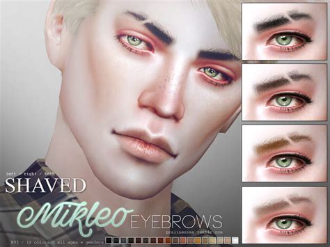 The Sims Resource Mikleo Eyebrows N93 Shaved