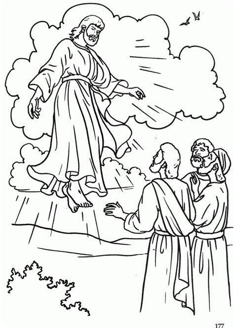 Jesus Ascension Coloring Page Clip Art Library