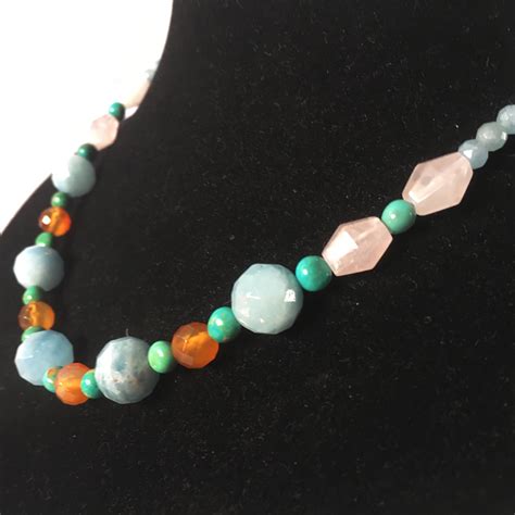 Multi Semi Precious Stone Necklace Bling Gems Coltd深圳市贝麟珠宝有限公司