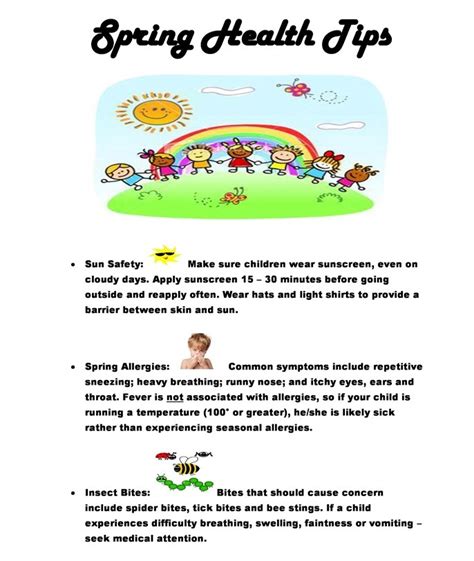 Spring Health Tips