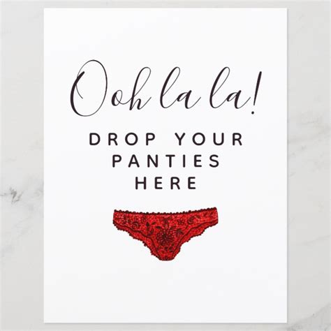 Budget Drop Your Panties Here Bridal Shower Sign Zazzle Com