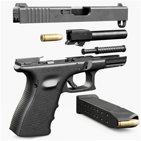 3d Model Gun Glock 19 Gen4