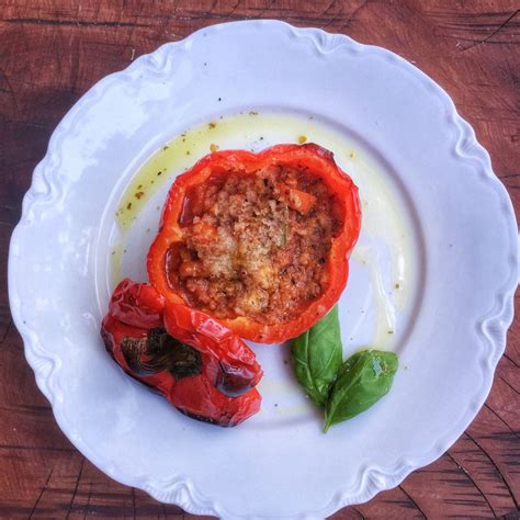Gemista ( Greek Stuffed Peppers) (With images) | Stuffed peppers, Greek stuffed peppers, Stuffed ...