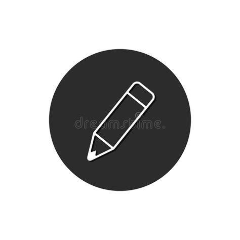 Pencil Edit Circle Icon Vector Isolated Round Button Illustration