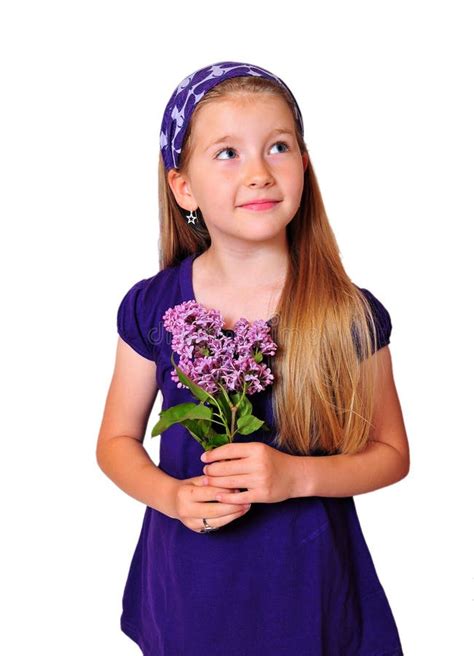 Young Girl Flower Stock Photo Image Of Season Blossom 18374338