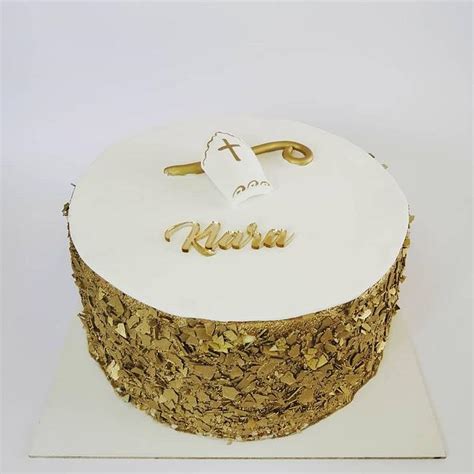 Gold Confirmation Cake Decorated Cake By Tortebymirjana Cakesdecor