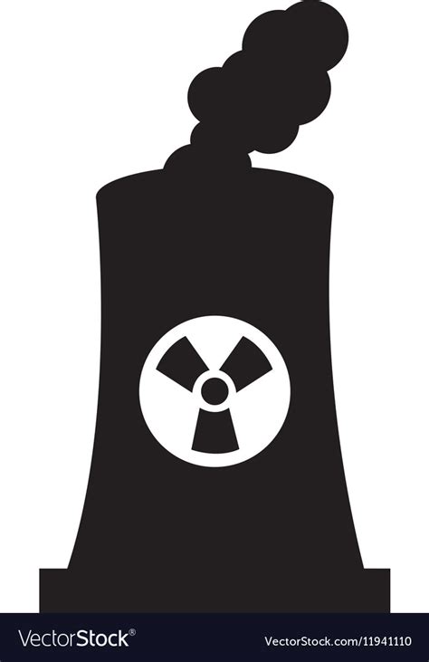 Nuclear Energy Symbol Isolated Icon Royalty Free Vector