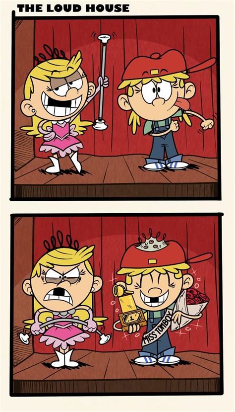 The Loud House Cartoon Is Shown In Two Separate Panels