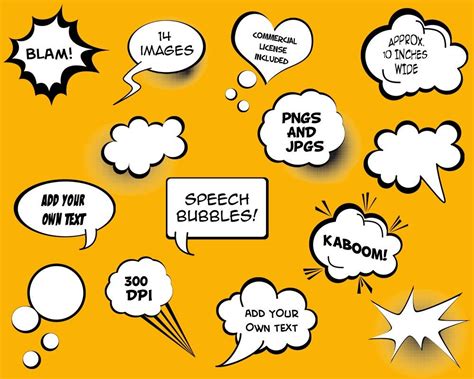 Speech Bubbles Clip Art Clipart Commercial And Personal