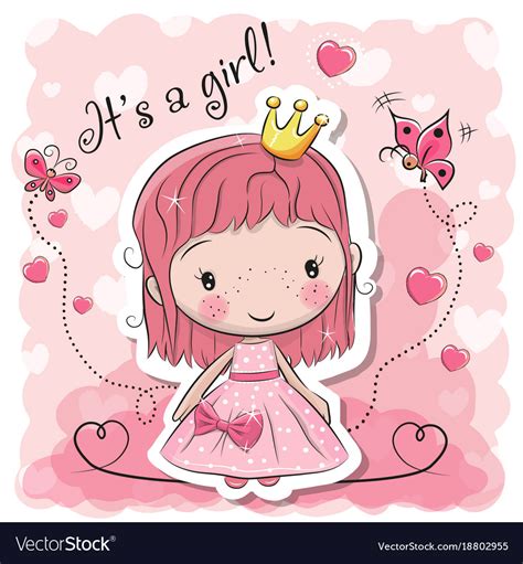 Cute Cartoon Fairy Tale Princess Royalty Free Vector Image