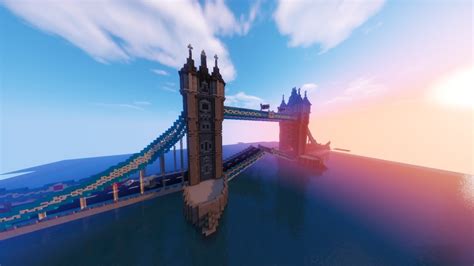 Tower Bridge In Minecraft Minecraft Building Youtube