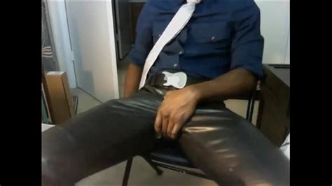Huge Bulge In Leather Pant