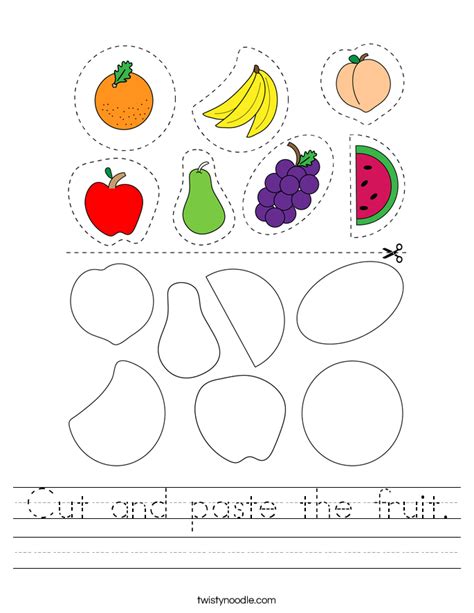 Cut And Paste Printable Worksheets